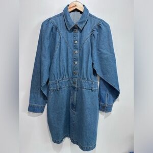 Kiabi Women’s Blue‎ Denim Long Sleeve Dress Size 6